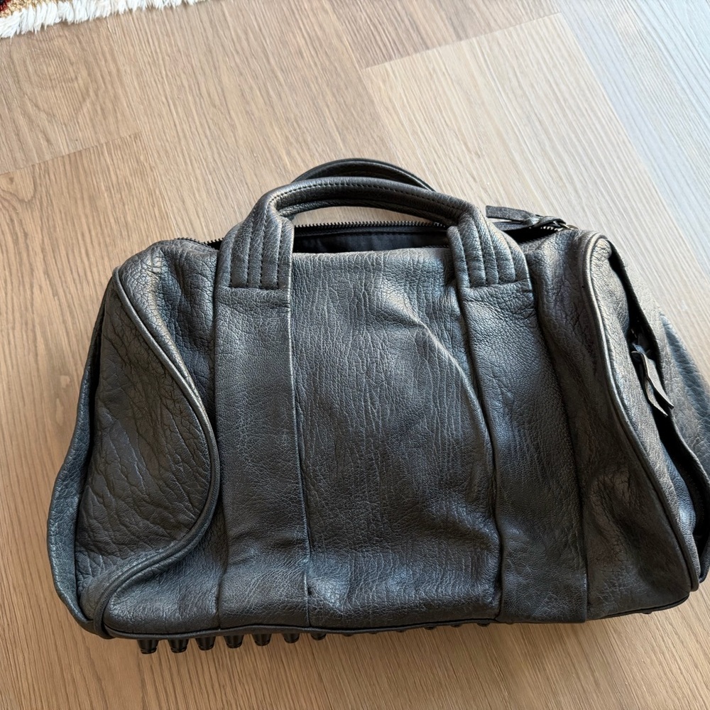 Lush Black Leather Duffel Bag - designer inspired